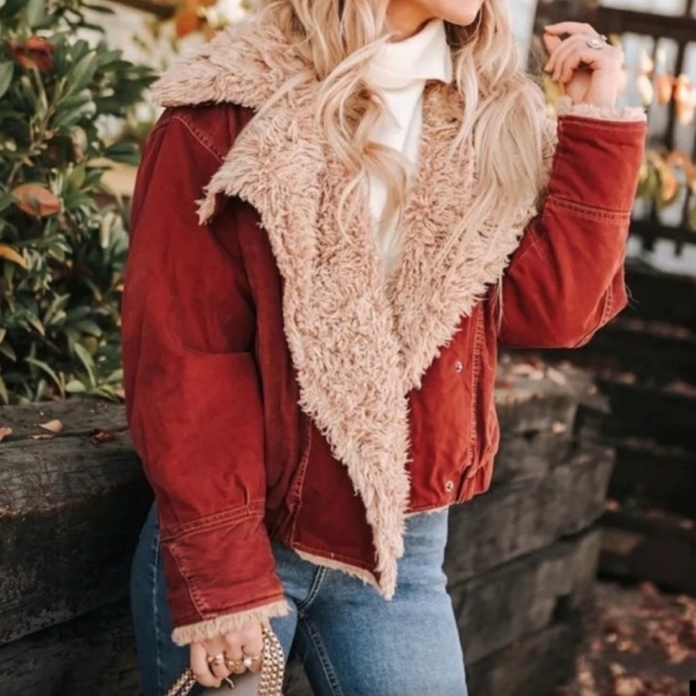 Free People Owen Sherpa Fleece Jacket - Picture 5 of 9